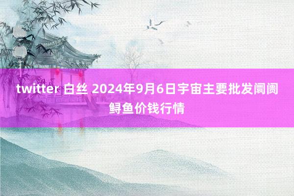 twitter 白丝 2024年9月6日宇宙主要批发阛阓鲟鱼价钱行情