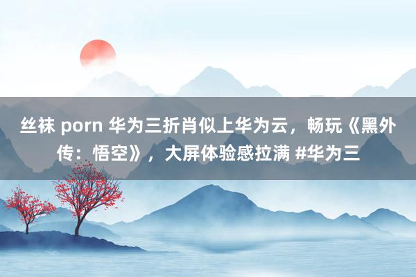 丝袜 porn 华为三折肖似上华为云，畅玩《黑外传：悟空》，大屏体验感拉满 #华为三