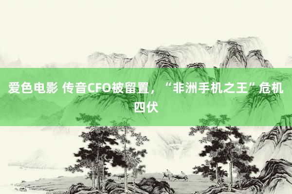 爱色电影 传音CFO被留置，“非洲手机之王”危机四伏