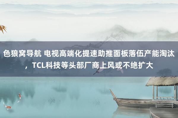 色狼窝导航 电视高端化提速助推面板落伍产能淘汰，TCL科技等头部厂商上风或不绝扩大