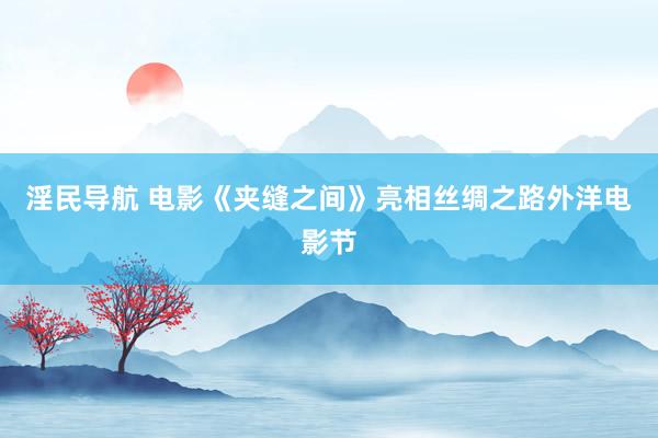淫民导航 电影《夹缝之间》亮相丝绸之路外洋电影节