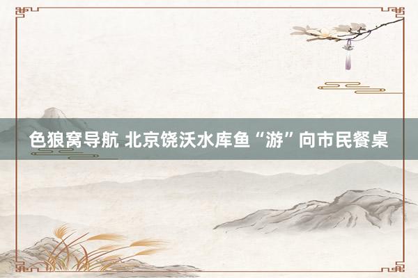 色狼窝导航 北京饶沃水库鱼“游”向市民餐桌