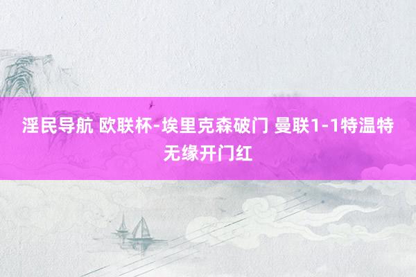 淫民导航 欧联杯-埃里克森破门 曼联1-1特温特无缘开门红