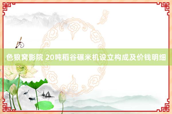 色狼窝影院 20吨稻谷碾米机设立构成及价钱明细