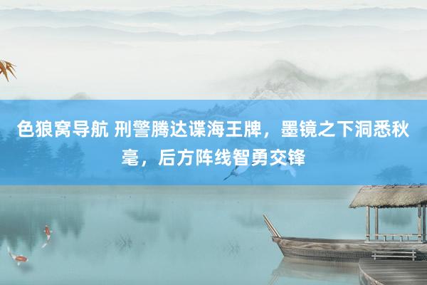 色狼窝导航 刑警腾达谍海王牌，墨镜之下洞悉秋毫，后方阵线智勇交锋