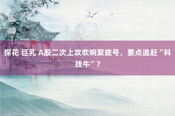 探花 巨乳 A股二次上攻吹响聚拢号，要点追赶“科技牛”？