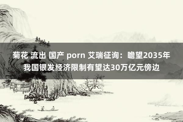 菊花 流出 国产 porn 艾瑞征询：瞻望2035年我国银发经济限制有望达30万亿元傍边