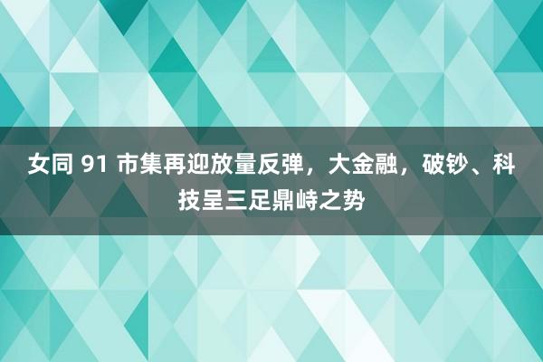 女同 91 市集再迎放量反弹，大金融，破钞、科技呈三足鼎峙之势