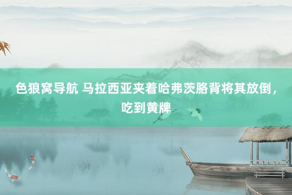 色狼窝导航 马拉西亚夹着哈弗茨胳背将其放倒,吃到黄牌