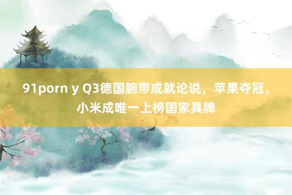 91porn y Q3德国腕带成就论说，苹果夺冠，小米成唯一上榜国家具牌