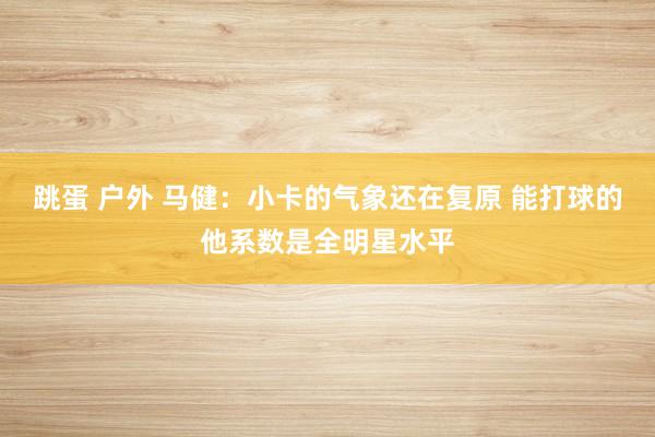 跳蛋 户外 马健：小卡的气象还在复原 能打球的他系数是全明星水平