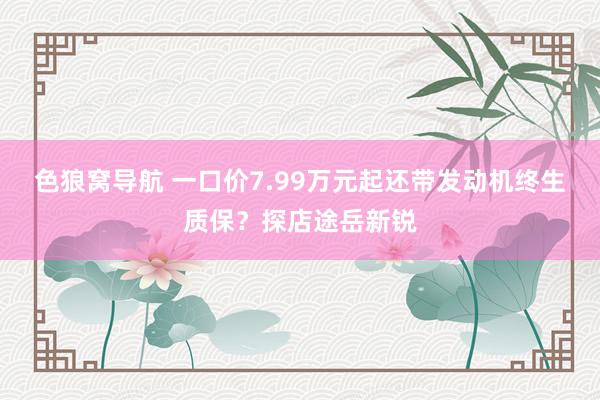 色狼窝导航 一口价7.99万元起还带发动机终生质保？探店途岳新锐