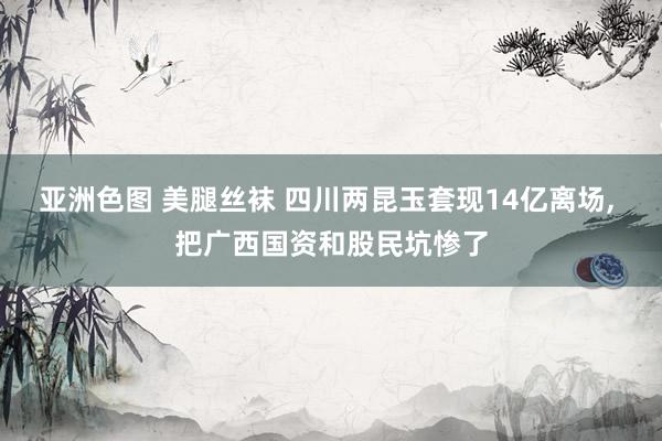 亚洲色图 美腿丝袜 四川两昆玉套现14亿离场， 把广西国资和股民坑惨了