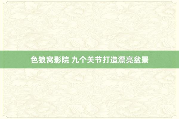 色狼窝影院 九个关节打造漂亮盆景