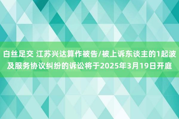 白丝足交 江苏兴达算作被告/被上诉东谈主的1起波及服务协议纠纷的诉讼将于2025年3月19日开庭