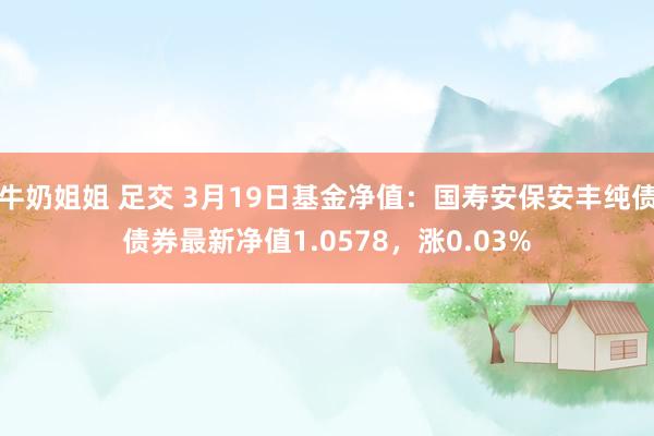 牛奶姐姐 足交 3月19日基金净值：国寿安保安丰纯债债券最新净值1.0578，涨0.03%