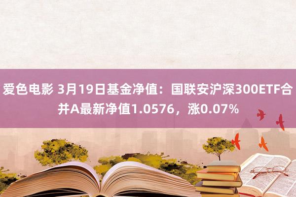 爱色电影 3月19日基金净值：国联安沪深300ETF合并A最新净值1.0576，涨0.07%