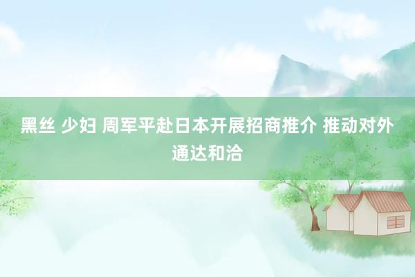 黑丝 少妇 周军平赴日本开展招商推介 推动对外通达和洽