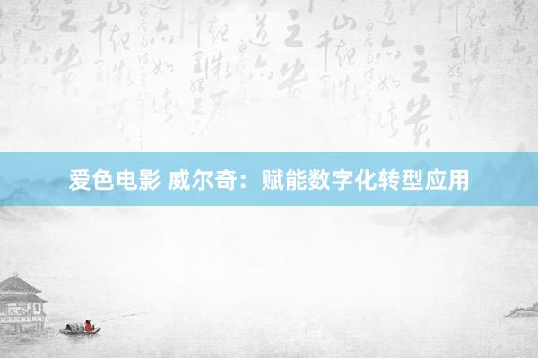 爱色电影 威尔奇：赋能数字化转型应用