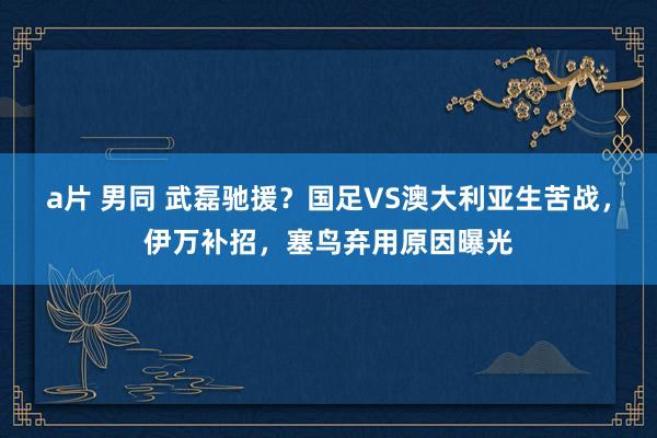 a片 男同 武磊驰援？国足VS澳大利亚生苦战，伊万补招，塞鸟弃用原因曝光