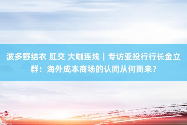 波多野结衣 肛交 大咖连线｜专访亚投行行长金立群：海外成本商场的认同从何而来？