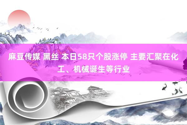 麻豆传媒 黑丝 本日58只个股涨停 主要汇聚在化工、机械诞生等行业