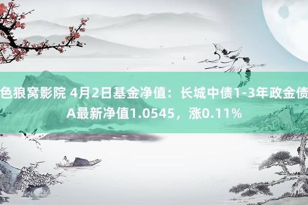 色狼窝影院 4月2日基金净值：长城中债1-3年政金债A最新净值1.0545，涨0.11%